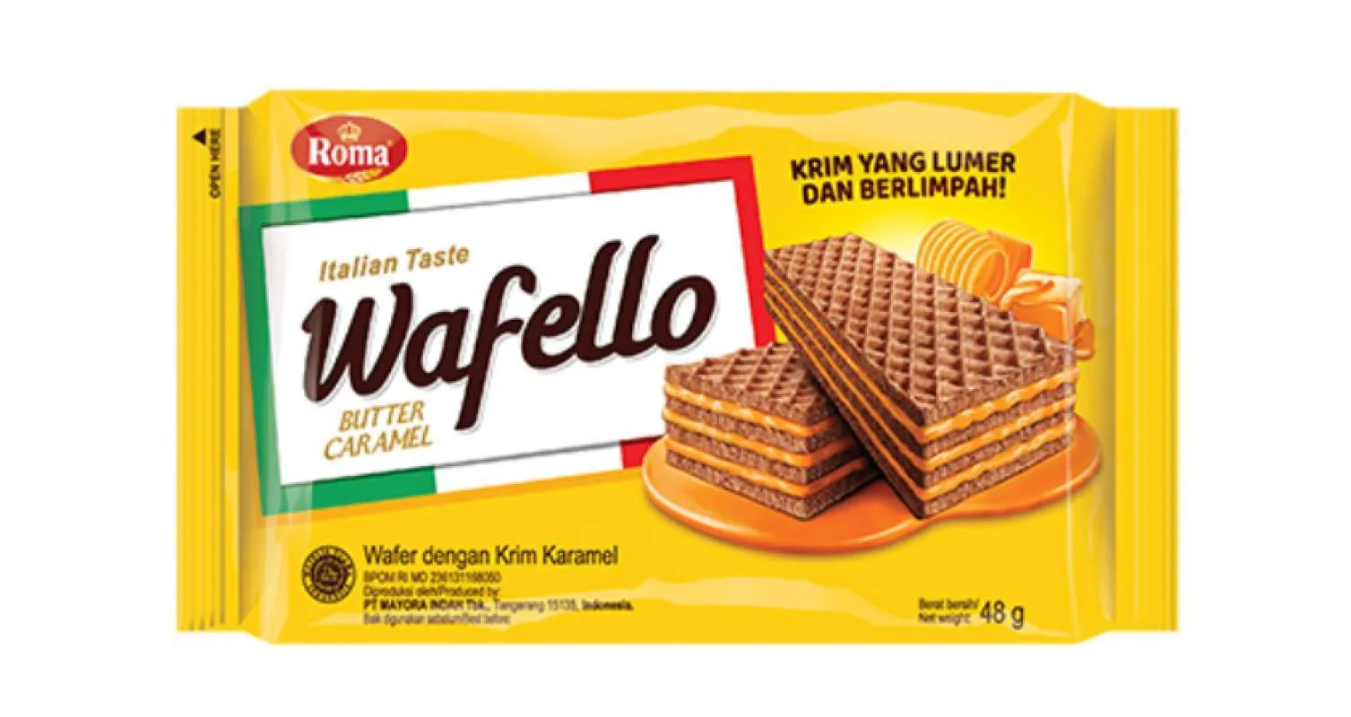 ROMA WAFELLO ITALIA BUTTER CARAMEL 43GR (60)