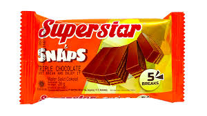 SUPERSTAR SNAPS TRIPLE CHOCOLATE 28GR(12/96)      
