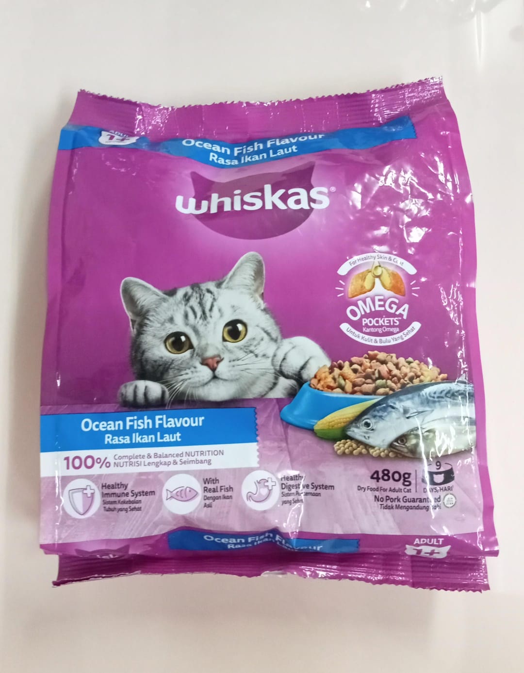 WHISKAS ADULT O FISH FLV 18X480G 2023 127907